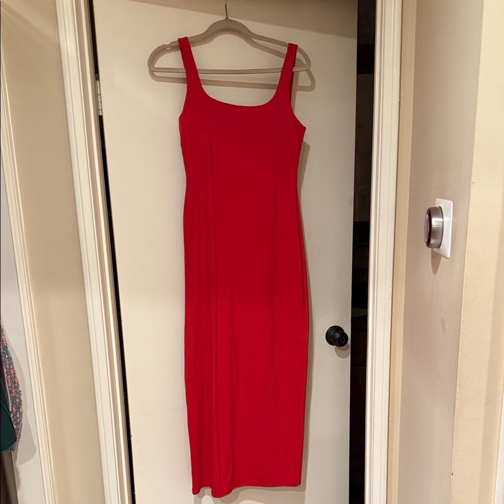 Fabletics Vibrant Red Midi Dress